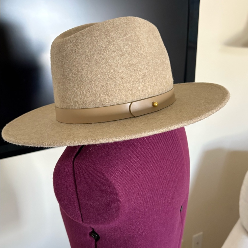 Lack Of Color Fawn Rancher Wool Fedora Hat NWOT 55cm Small